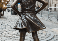 Fearless girl silhouette quilt your own adventure