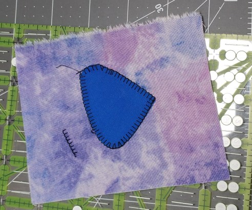 Machine applique tutorial test piece