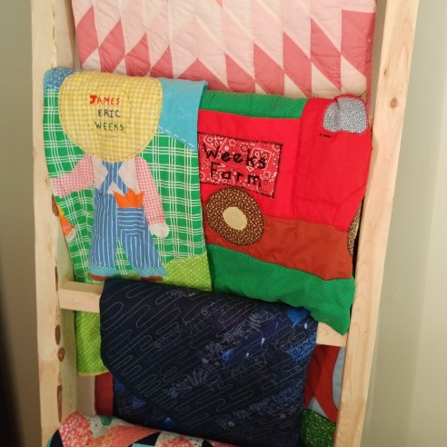vintage quilts quilt ladder