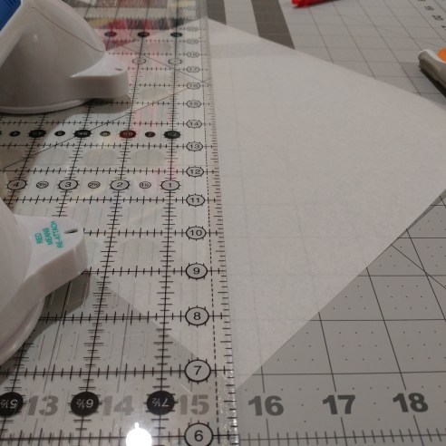 corner quilt label cut a triangle out of stabilizer